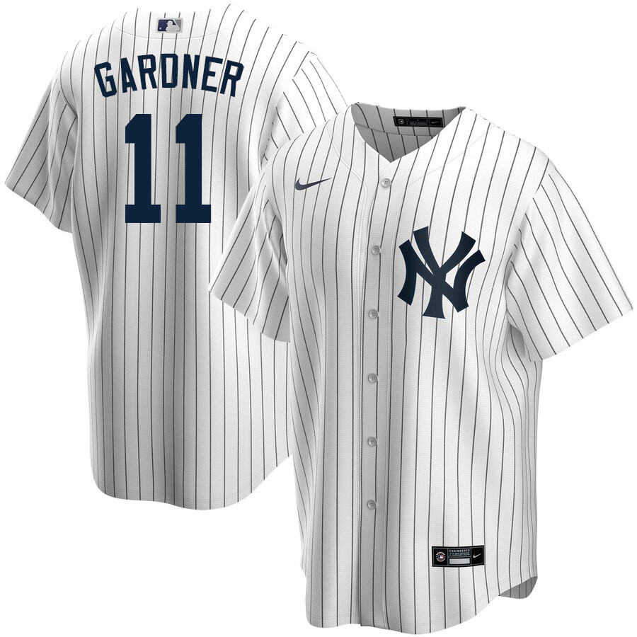 2020 Nike Men #11 Brett Gardner New York Yankees Baseball Jerseys Sale-White